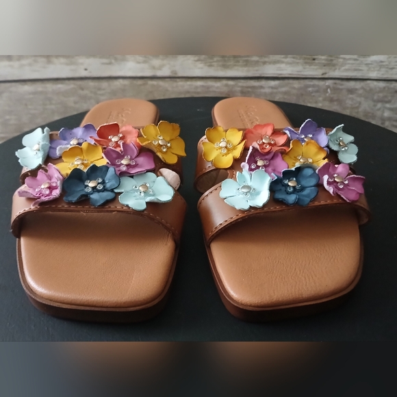 Mariella Multicolor Floral Sandals, Leather, Italy - Picture 7 of 8